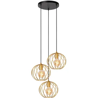 LUCIDE DANZA - Pendelleuchten - Ø 50 cm - 3xE27 - Mattes Gold/Messing