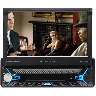 Caliber Autoradio mit Klappbildschirm und Touchscreen - DAB+ - Bluetooth - USB - SD - AUX - 1 DIN - Rückfahrkamera-Eingang und Freisprech-Funktion - Schwarz