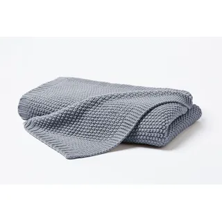 Primera Strickdecke 130 x 170 cm Grau