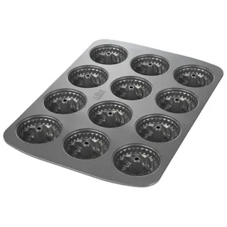 Birkmann Muffinform , Anthrazit , Metall , 26.1x3.24x37.3 cm , antihaftbeschichtet , Backen & Backzubehör, Backformen, Muffinformen