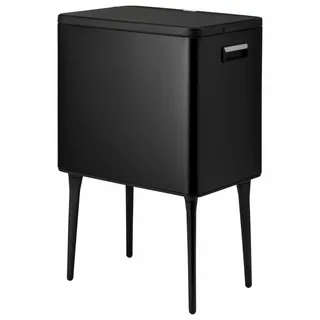HOWHOMELY | Tretmülleimer - Abfalleimer - 35 l - schwarz - Mülleimer - Retro - für die Küche - Schwarz