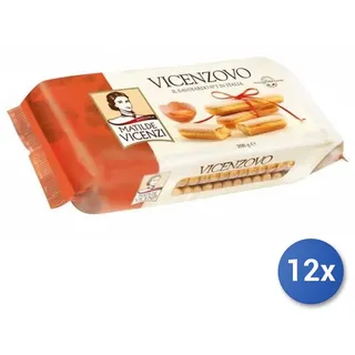 12x Multipack Vicenzi Vicenzovo Savoiardi GR 200 Kekse Multicolore