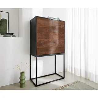 DeLife Highboard Vaag 80 x 150 cm schwarz / bronze