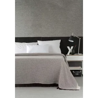 plaidtor Nigeria Plaid Mehrzweck, Baumwolle, braun, 230 x 270 x 3 cm