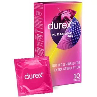 Durex Transparentes Latex-Kondom "Love Sex Pleasure Me", 10 Stück