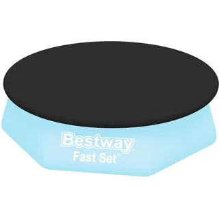 BESTWAY Poolabdeckung schwarz Ø 240 cm