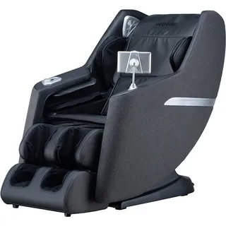 HOME DELUXE Massagesessel CORVIA mit Premium Webstoffpolsterung - Anthrazit I Massage mit Wärmefunktion, Sessel, Zero-Gravity-Funktion, Rückenmassage, Nackenmassage, Fußmassage, Entspannung, Hockwertige Materialien und Stoffe, Langlebig, Stilvoll - Grau
