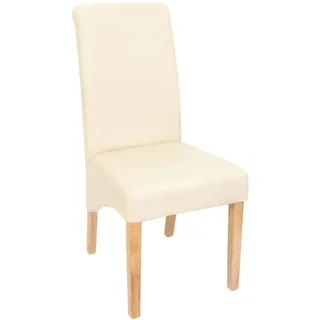 MCW Esszimmerstuhl Cesena 2er Set Kunstleder Matt Creme Helle Füße