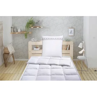 Älgdröm Federbettdecke + Kopfkissen »Forsakar, Bettdecke 135x200 cm, 155x220 cm, Sommer, Winter« 2-tlg., Set mit Kissen 80x80 cm, Made in Germany, weiß,