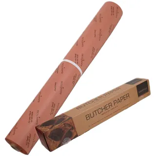 SANTOS BBQ Butcher Paper 60cm x 45m - Metzgerpapier zum Grillen & Smoken - Für saftiges Fleisch & krosse Kruste - Feste & unbeschichtete Grillfolie - Ideal auch für Pulled Pork & Spareribs