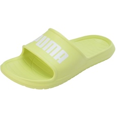 PUMA Unisex Divecat V2 Lite Flip-Flops, Lime Sheen Puma White, 38 EU