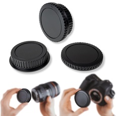 Lens-Aid Set Gehäusedeckel + Objektivdeckel (hinten) passend für Canon Kamera Body und Objektiv mit FD Mount Bajonett