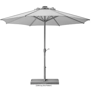 Schneider Sonnenschirm Rooftop, Silbergrau, 350 cm rund, 677-14, Gestell Aluminium, Bespannung Polyester, 25 kg