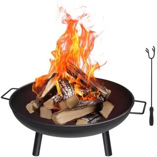 HYCHIKA BETTER TOOLS FOR BETTER LIFE Feuerschale Feuerstelle für Garten, Terrasse und Balkon (rund 58cm)