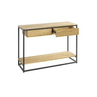 Haku-Möbel Eiche Konsolentisch 100,0 x 35,0 x 75,0 cm schwarz