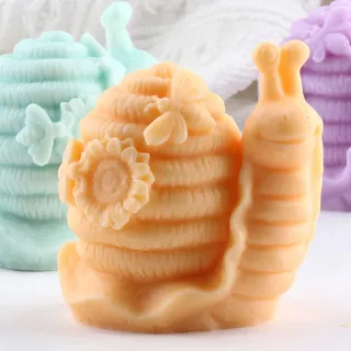 Schneckenkerzenform - Wabenharzform - Schnecken Silikon Kerzenformen für Kerzen Dekoration - Aromatherapie Gipskerzen - Basteln