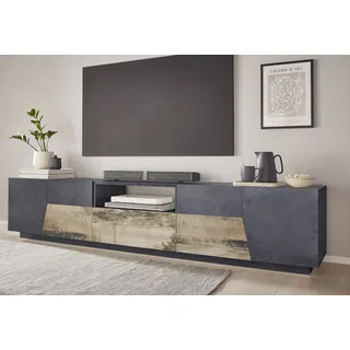 Home Affaire ALIEN- TV-Board Lowboard 220 cm Schwarz Holzwerkstoff