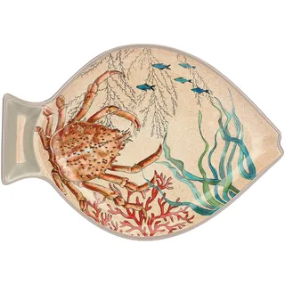 ROSE & TULIPANI MILANO Nador Sea Life Fischteller 33x23 cm mehrfarbig 2er Set