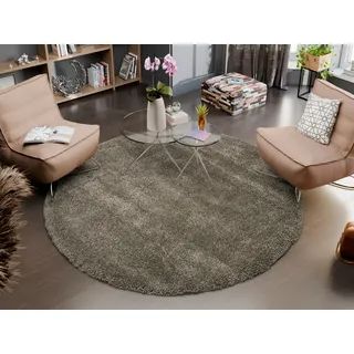 OCI DIE TEPPICHMARKE MONTIS Hochflorteppich Ø 160 cm Braun