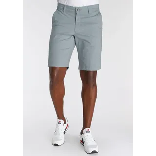 Chinoshorts DELMAO, Herren, Gr. 32, N-Gr, grau, Obermaterial: 98% Baumwolle, 2% Elasthan, unifarben, normal kniefrei, Hosen Chinoshorts, mit Details