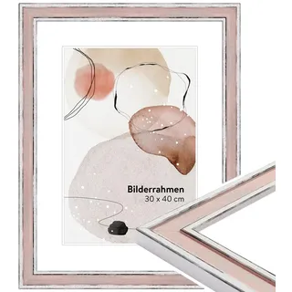 WANDStyle Bilderrahmen 20x20 Rosa, Vintage Bilderrahmen Holz, hochwertiger Holzbilderrahmen, Posterrahmen zum Aufhängen, Rahmen 20x20 cm, Fotorahmen H460 - Made in Germany
