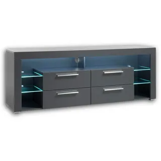 Stolkom Goal TV-Lowboard 179 x 66 x 44 cm Grau Holzwerkstoff