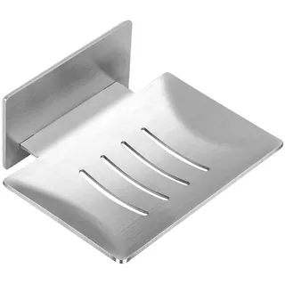 Seifenschale zur Wandmontage, Duschseifenhalter, selbstklebend, aus Edelstahl, ohne Bohren, für Badezimmer, Küche, Dusche