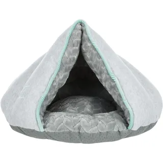 Trixie Junior Kuschelhöhle für Welpen - hellgrau/Mint 45 × 30 × 40 cm