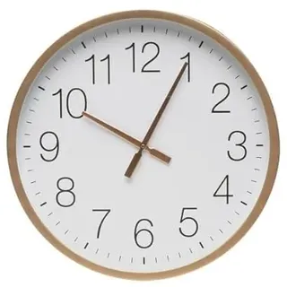 PRENDELUZ Wanduhr, 55 x 55 x 5 cm, Kupfer/Weiß, kontinuierliche Bewegung, ideal für Dekoration und Zeithaltung in jedem Raum.