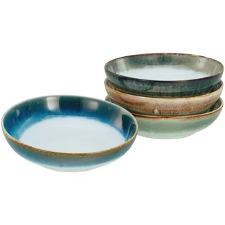 Creatable, 17547, Serie Cascade, 4-teiliges Geschirrset für 4 Personen, Poke Bowl Set aus Steinzeug, spülmaschinen- und mikrowellengeeignet, Qualitätsproduktion
