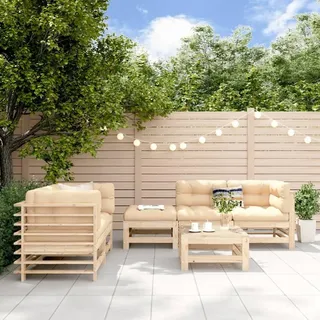 Gartenmöbel-Set - Lounge-Set - Eckbank - Lounge-Set mit Sessel - Gartenbank - Massives Kiefernholz