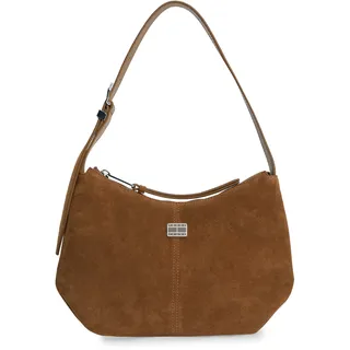 Tommy Hilfiger TJW Slouchy Suede Shoulder Bag Schultertasche Leder Brown