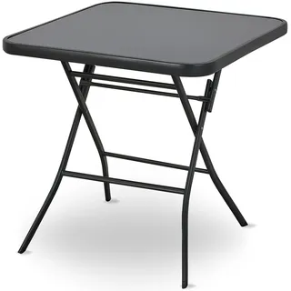 LEX Klappbarer Bistrotisch 70 x 70 x 70 cm aus Metall MC330852DG dunkelgrau