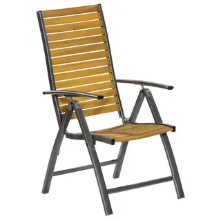 Merxx Santorin Klappsessel 55 x 59 x 109 cm grau 1 St.