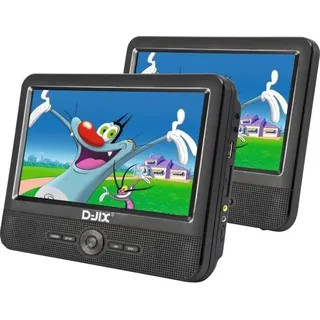 D-Jix PVS 906-50SM, Tragbarer DVD-Player, Wand-montiert, Schwarz, CD, DVD, 22,9 cm (9"), 800 x 480 Pixel