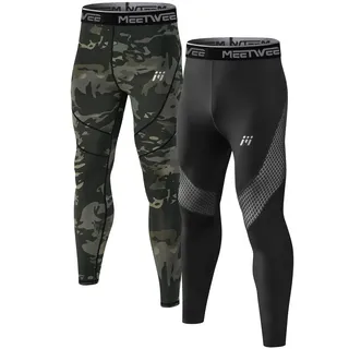 MEETWEE Thermounterhose Herren, Thermounterwäsche Lange Unterhose Winter Leggings Funktionsunterwäsche Skiunterwäsche Warme Unterwäsche Männer