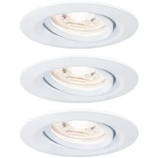 Paulmann Nova Mini Coin 3er Set rund 3x4 W 2700K Weiß matt