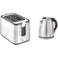 Krups KH442D Control Line Premium Toaster | Edelstahl | 2 kurze Schlitze für 2 Scheiben | Silber/Schwarz & WMF Stelio Wasserkocher Edelstahl 1,2l, elektrischer Wasserkocher mit Kalk-Wasserfilter