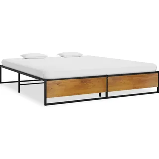 Bettgestell Schwarz Metall 140x200 cm - Schwarz