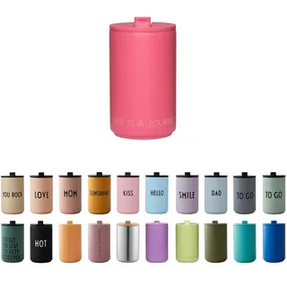 Design Letters Thermobecher | Thermobecher kaffee to go | Kaffeebecher To Go aus Edelstahl doppelwandig isoliert, auslaufsicher | Geschenke für frauen, Männer | Travel mug | 350 ml