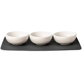 Villeroy & Boch NewMoon Dipschale 4-tlg. Weiß/Schwarz