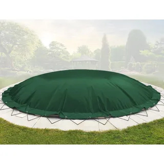AirDeluxe® Runde aufblasbare Poolplane (Pooldurchmesser: 450cm, Grün) Schwimmbad Abdeckung aus LKW Plane, Winter Poolabdeckung - Grün