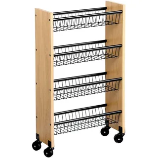 KESPER | Braun, Schwarz | Metall, Holzwerkstoff | 17x77x45 cm , Esszimmer, Servierwagen