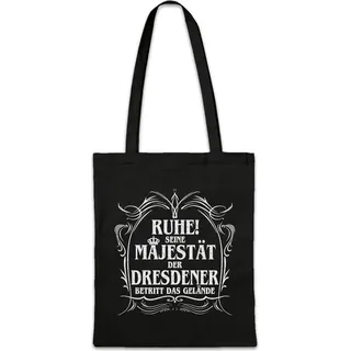 Urban Backwoods Seine Majestät Der Dresdener, Stofftasche, Farbe: Schwarz - Schwarz