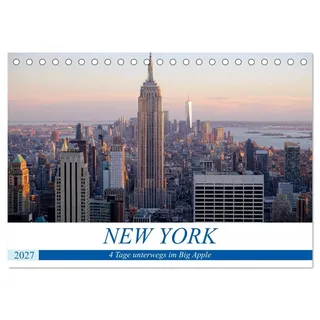 Kalender 2027 · New York - 4 Tage unterwegs im Big Apple | Monatskalender, 14 Seiten · DIN A5 quer · CALVENDO Tischkalender