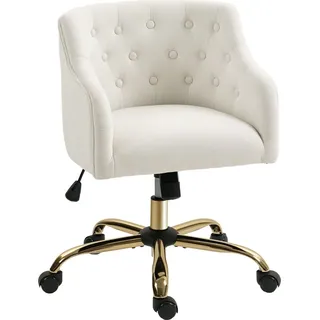 Homcom Homeoffice Stuhl Drehstuhl Beige