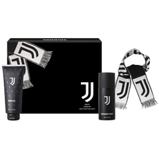 JUVENTUS | Geschenkbox für Herren, Deodorant 150 ml + Duschschaum 200 ml + Schal