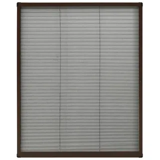 vidaXL Insektenschutz-Plissee für Fenster 60 x 160 cm Braun