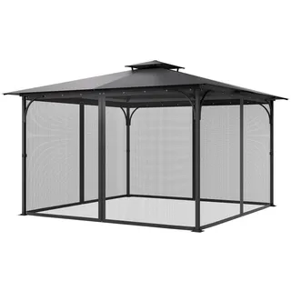 Vevor Moskitonetz für Pavillon 4 Stück 3,66 x 3,66 x 2,29 m Schwarz