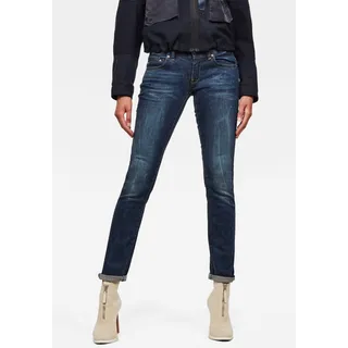 G-STAR Straight-Jeans »Midge«, 5-Pocket-Design mit markanten Steppnähten, blau